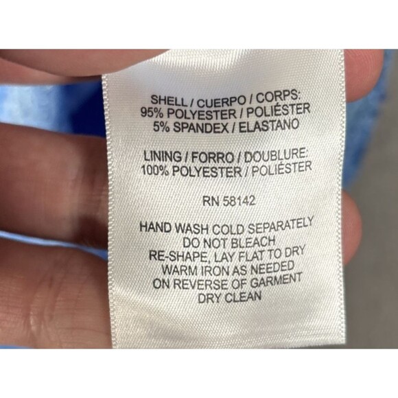 Donna Morgan Women’s Dress Size 10 Blue‎ Sequin Dress Cowl Neck Sleeveless Party - Picture 11 of 14